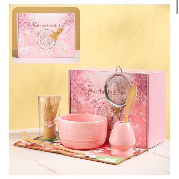 Pink Matcha Green Tea Set - Picture 1 of 11